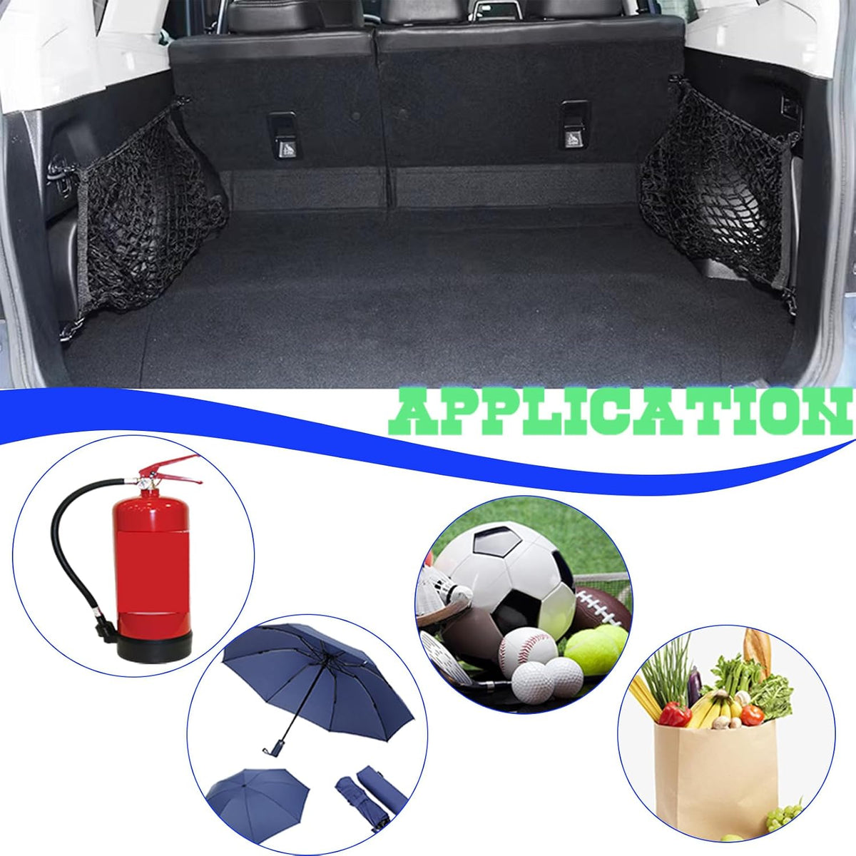 Trunk Cargo Net Organizer Compatible with Subaru Forester Accessories 2PCS