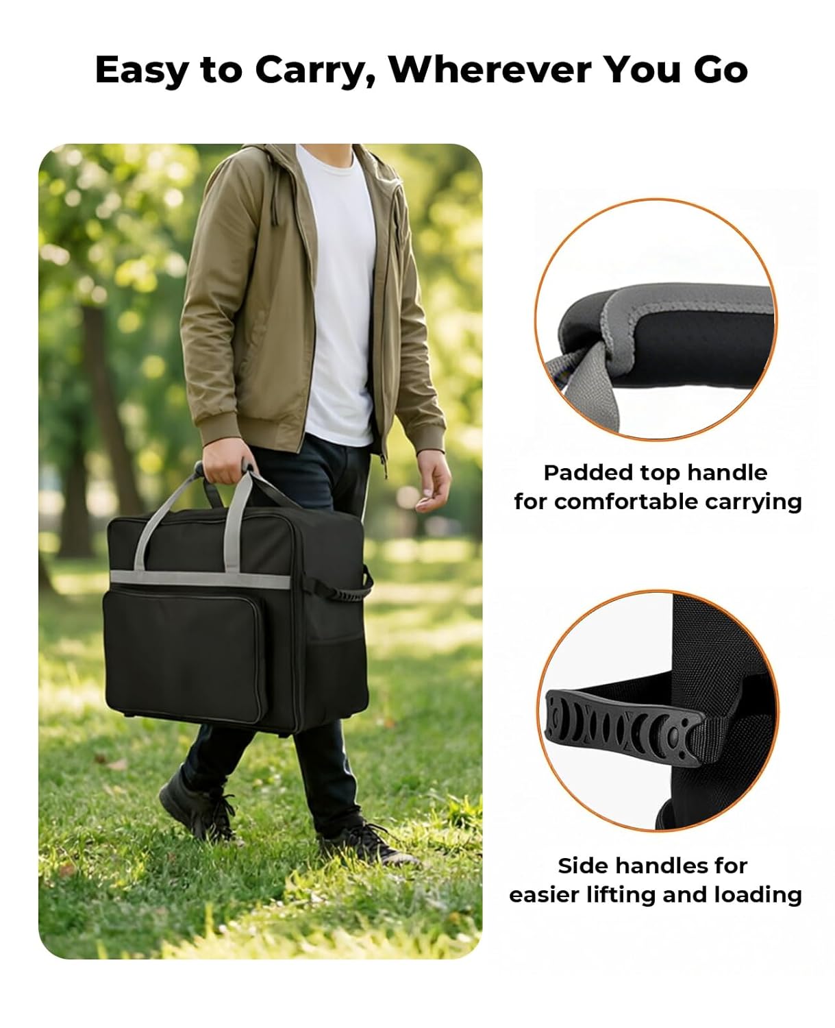 Carrying Bag for Ninja SLUSHi FS605 Max, Travel Tote Bag and Carry Case for Ninja Slushi Machine, for Storage, Road Travel, Picnics and Party