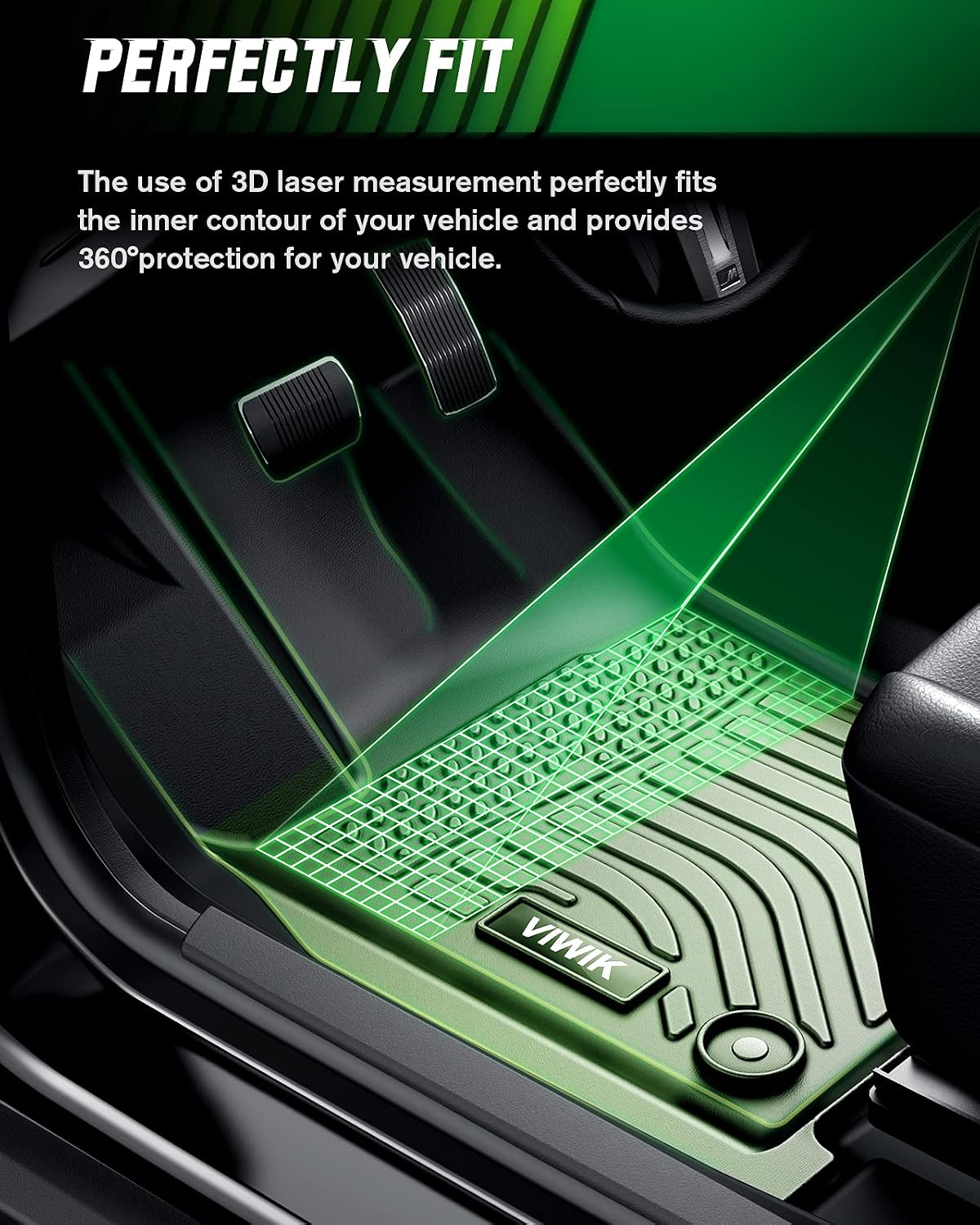 VIWIK Floor Mats Fit for Nissan Pathfinder 7 Seat 2013-2020