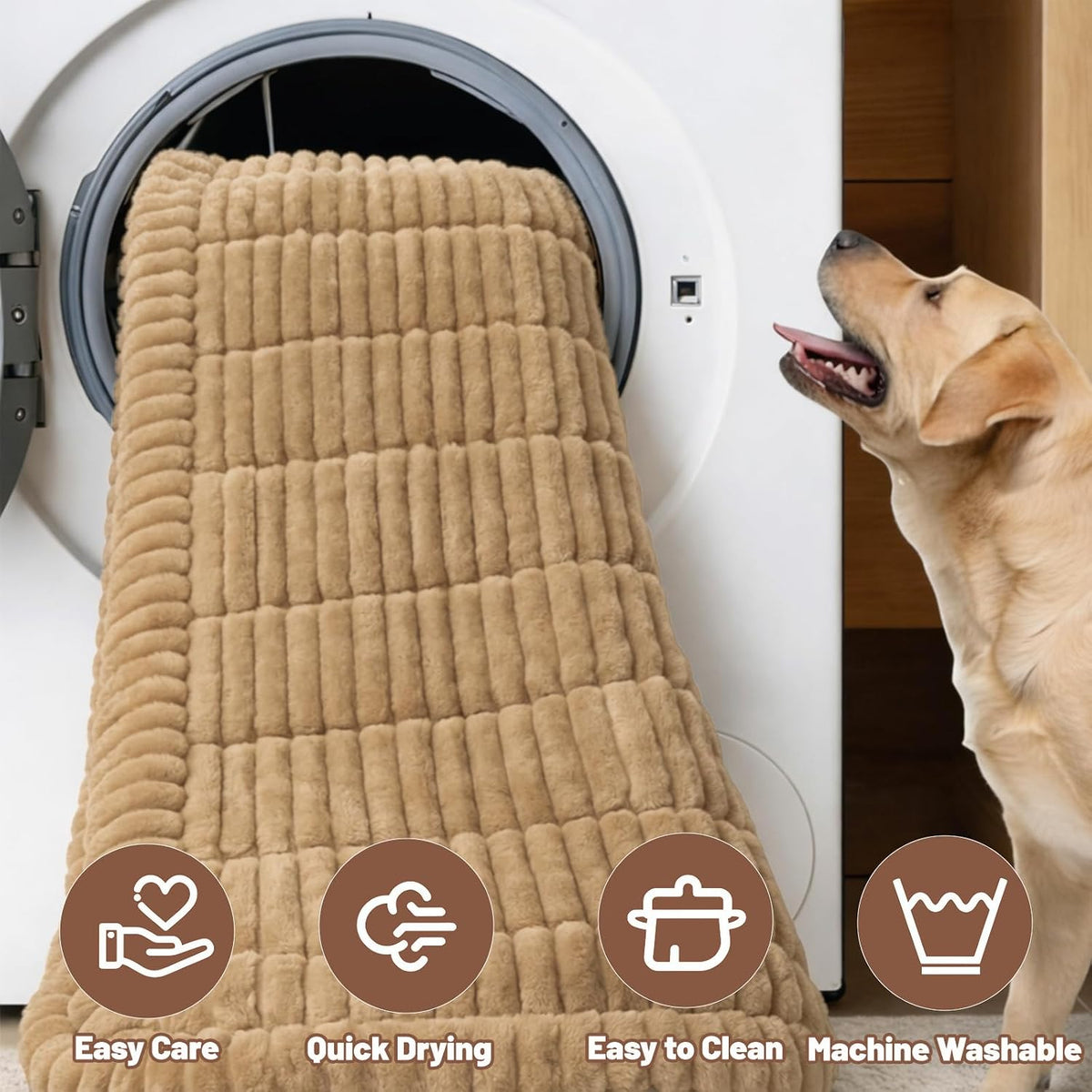 Dog Car Seat Waterproof Bed Cover Back Seat Brown 23.6”x51”