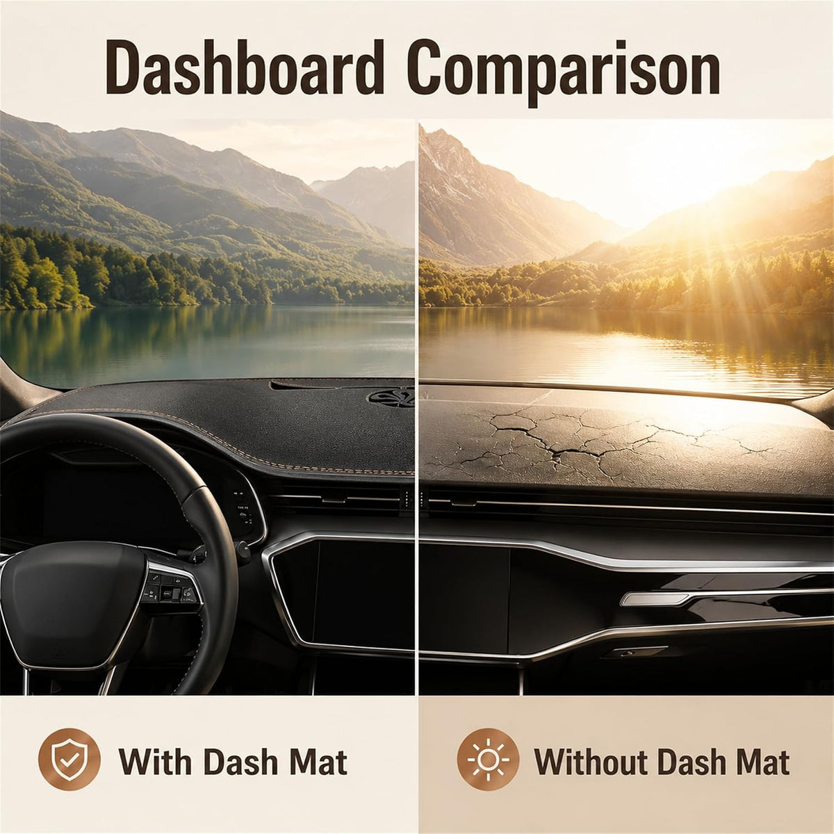 Dashboard Dash Mat Non-Slip Sun Visor Pad Cover Compatible with Acura RDX 2019-2025
