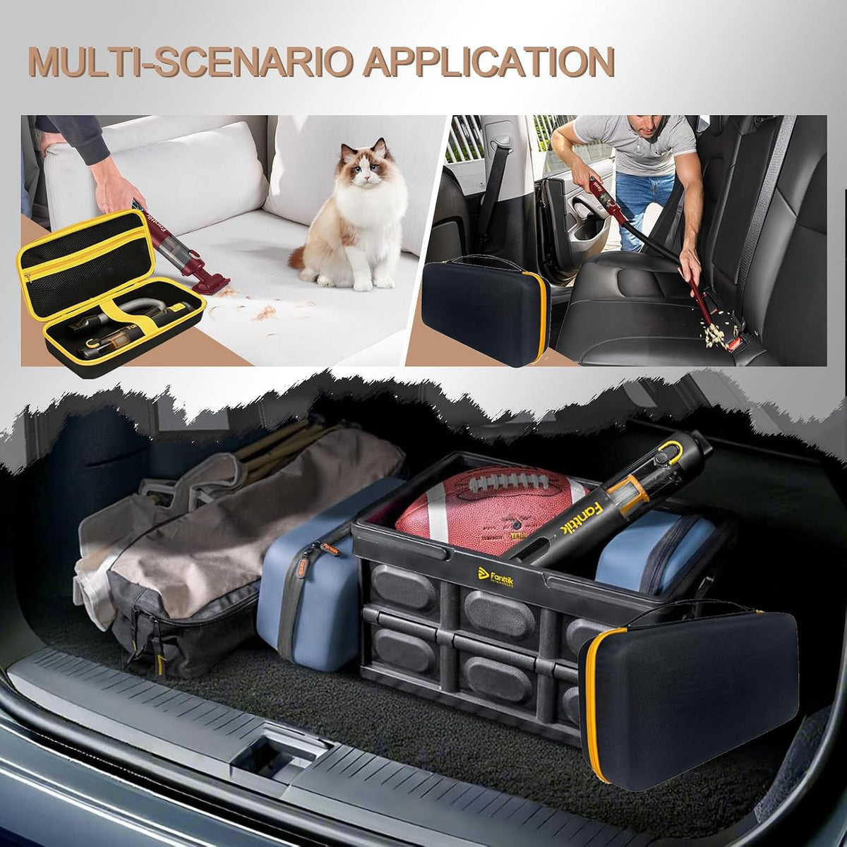 Hard EVA Shell Carry Case for Fanttik Slim V8, V8 Mate, V10 Apex，V10 Mate