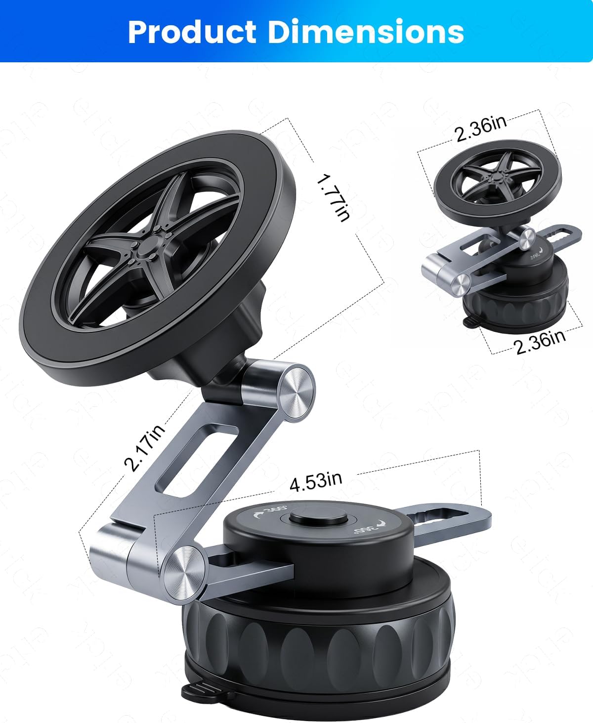 frani Magnetic Vacuum Car Phone Holder
