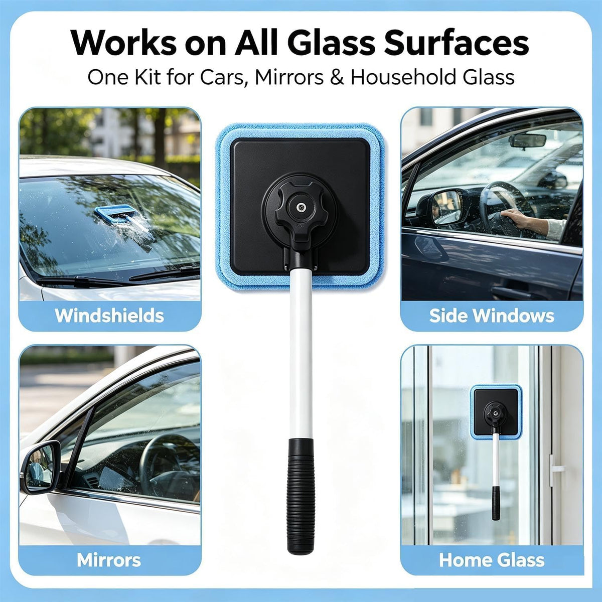Dual Magnetic Car Windshield Cleaner, Magnetic Automotive (1PC)