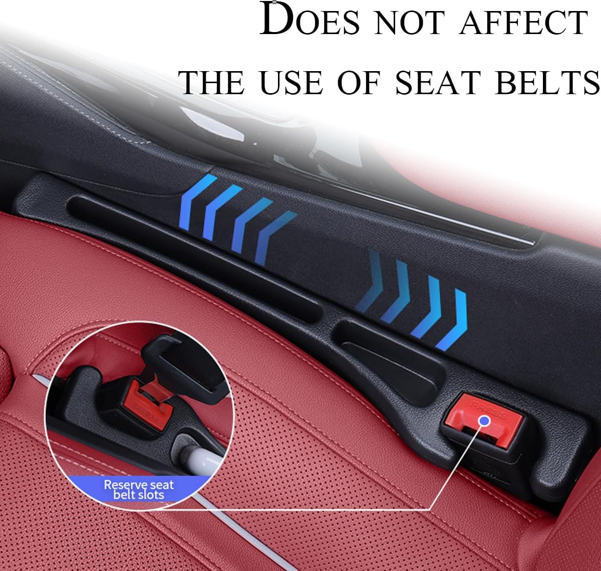Pukonger Car Seat Gap Filler Compatible with Toyota Rav4 Accessories Seat Gap Plug Blocker with Storage Slot Organizer Non-Slip Car Cup Holder Coaster 2 Pack Black
