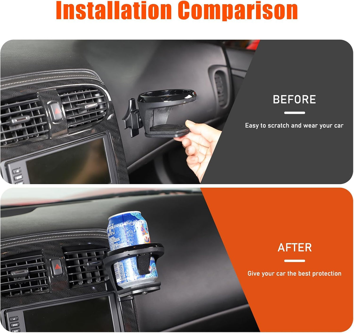 Car Air Vent Cup Holder Compatible with Chevy Corvette C6 2005-2013, Car Cup Holder Expander Adapter, Dashboard Cup Holder Beverage Holder Accessories