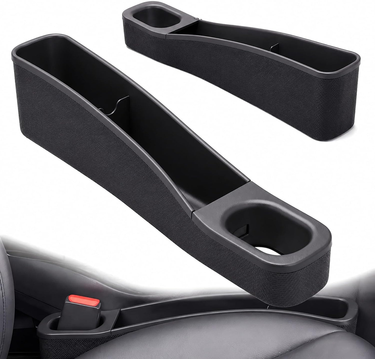 Seat Gap Filler for Tesla Model 3/Y 2020-2025 Standard Seats | Soft TPE material, seat gap storage organizer,tool-free installation, phone key card storage, driver passenger sides