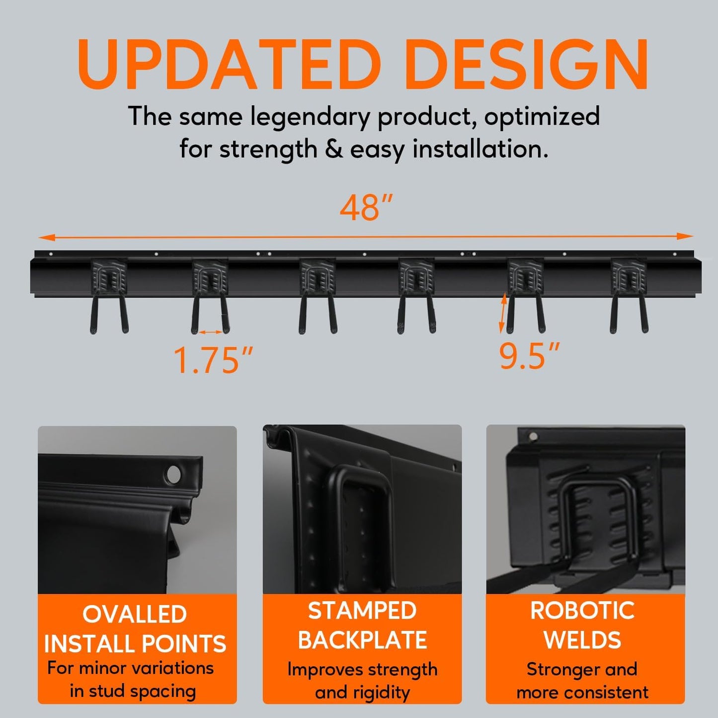 Garage Hooks Heavy Duty Tool Organizer (4 Pack) 12.4" Wall Mount Hanger Rack Garage Storage Utility Hooks for Hanging Car Tires, Ladders, Chairs, Hoses, Power Tool, Bulk Items, Ropes, etc.