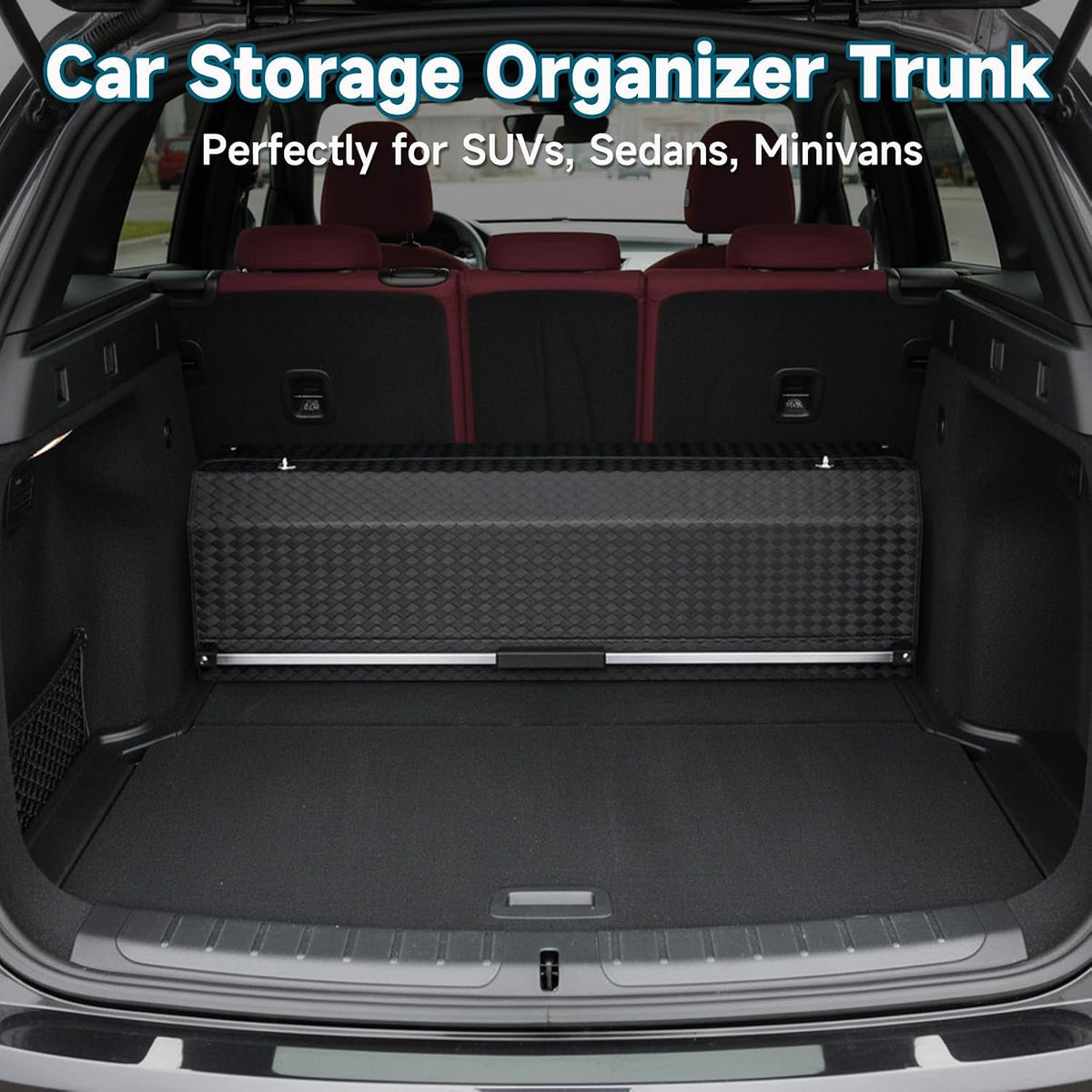 SUV Trunk Organizers and Storage, Waterproof Sturdy Trunk Organizer for Car