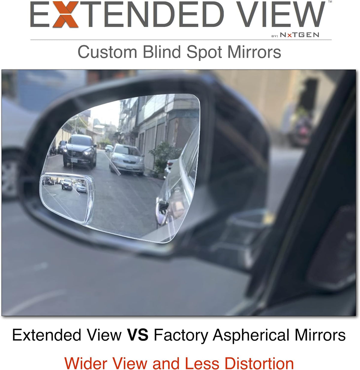Blind Spot Mirrors- Compatible with 14-24 BMW X3 Extended View - 2 Piece Set (Left & Right)