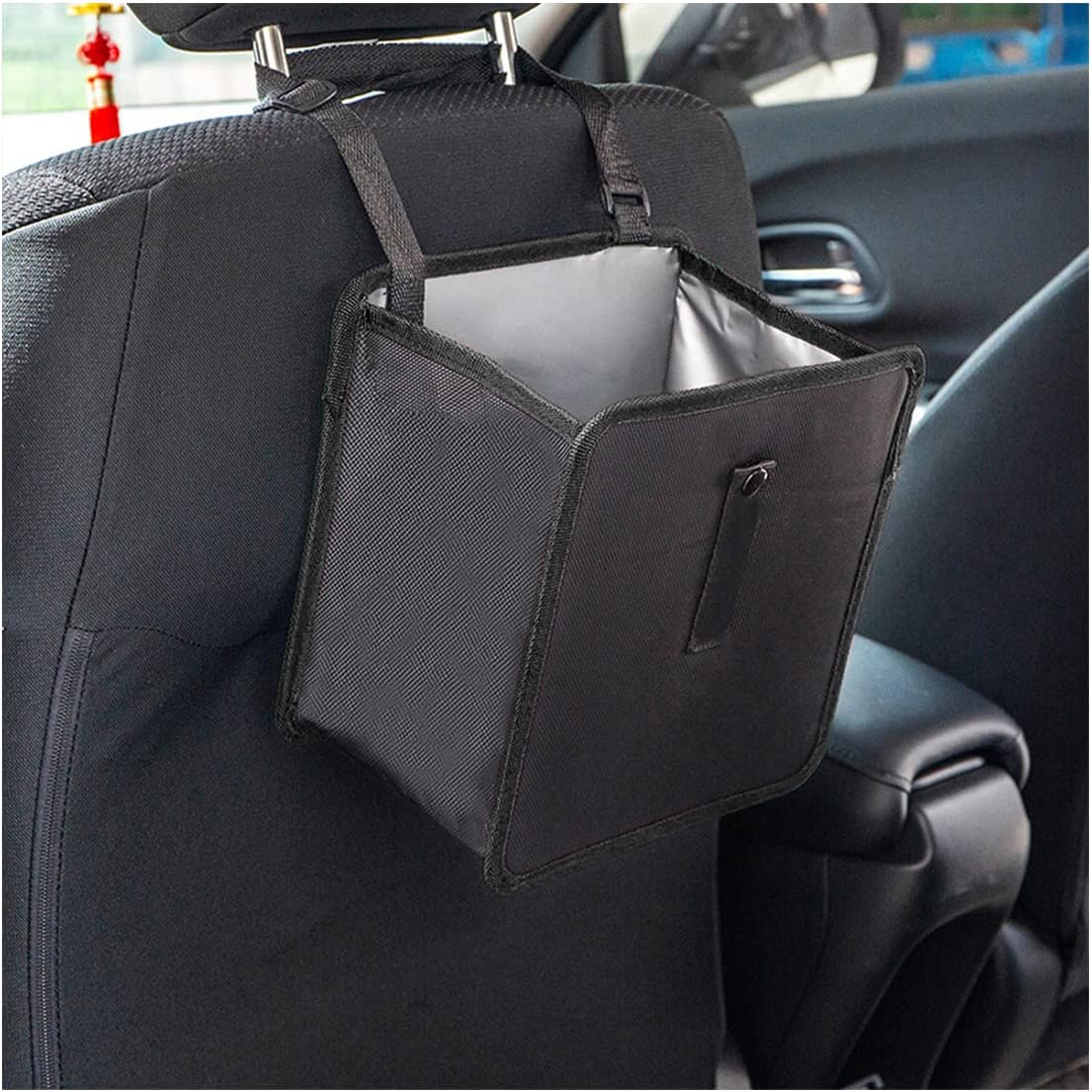 Foldable Trash Can, Hanging Waterproof Leakproof Storage Bag with Large Capacity, Car Interior Accessories (Large)