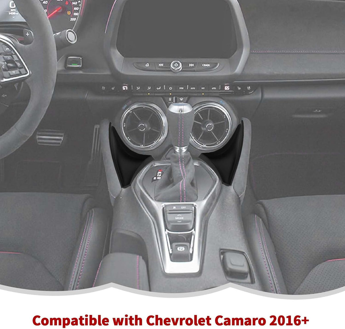 RT-TCZ Center Console Gear Shift Storage Box Tray Organizer Accessories Compatible with Chevy Camaro 2016-2024,2PCS