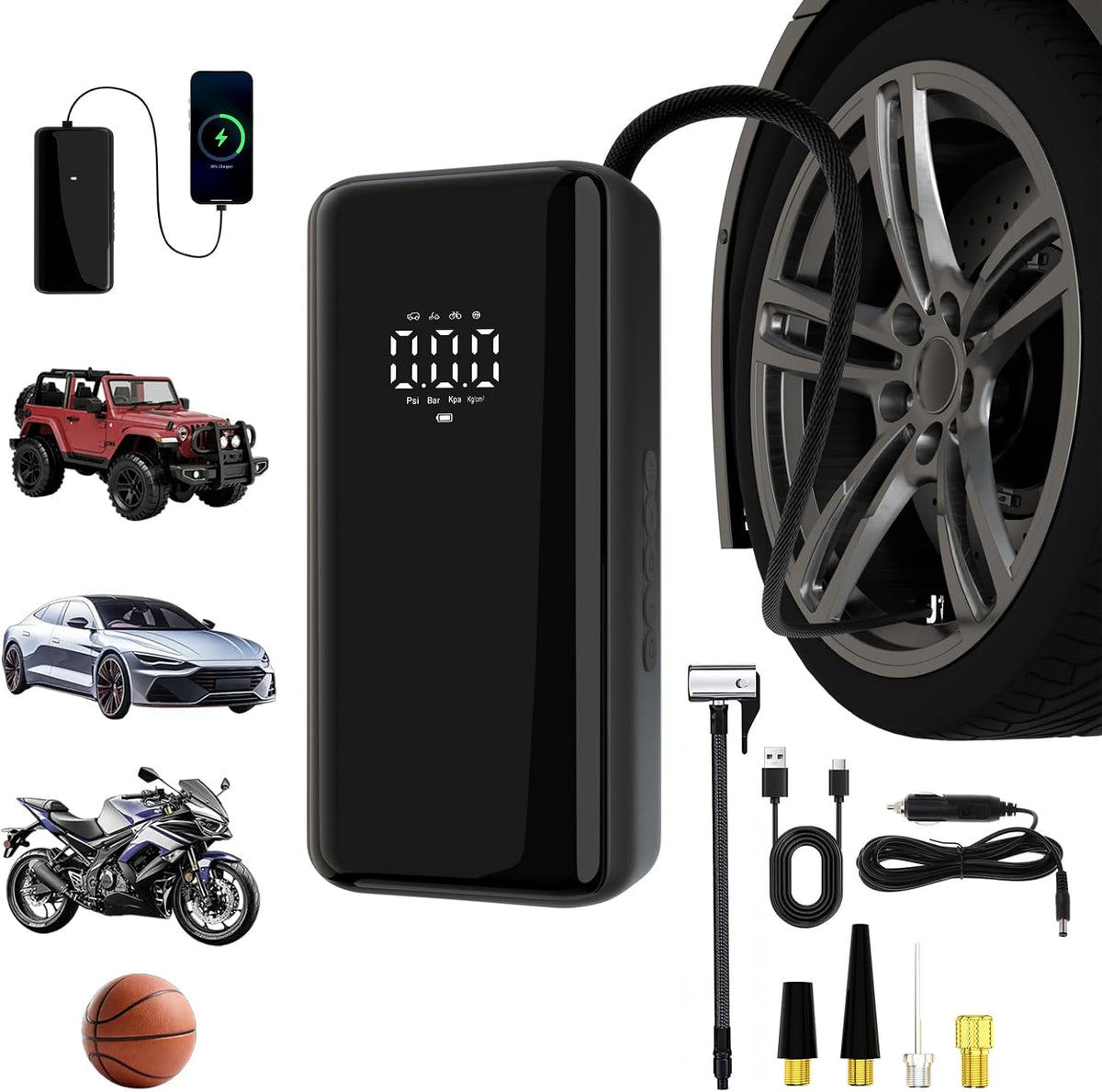 Tire Inflator Portable Air Compressor