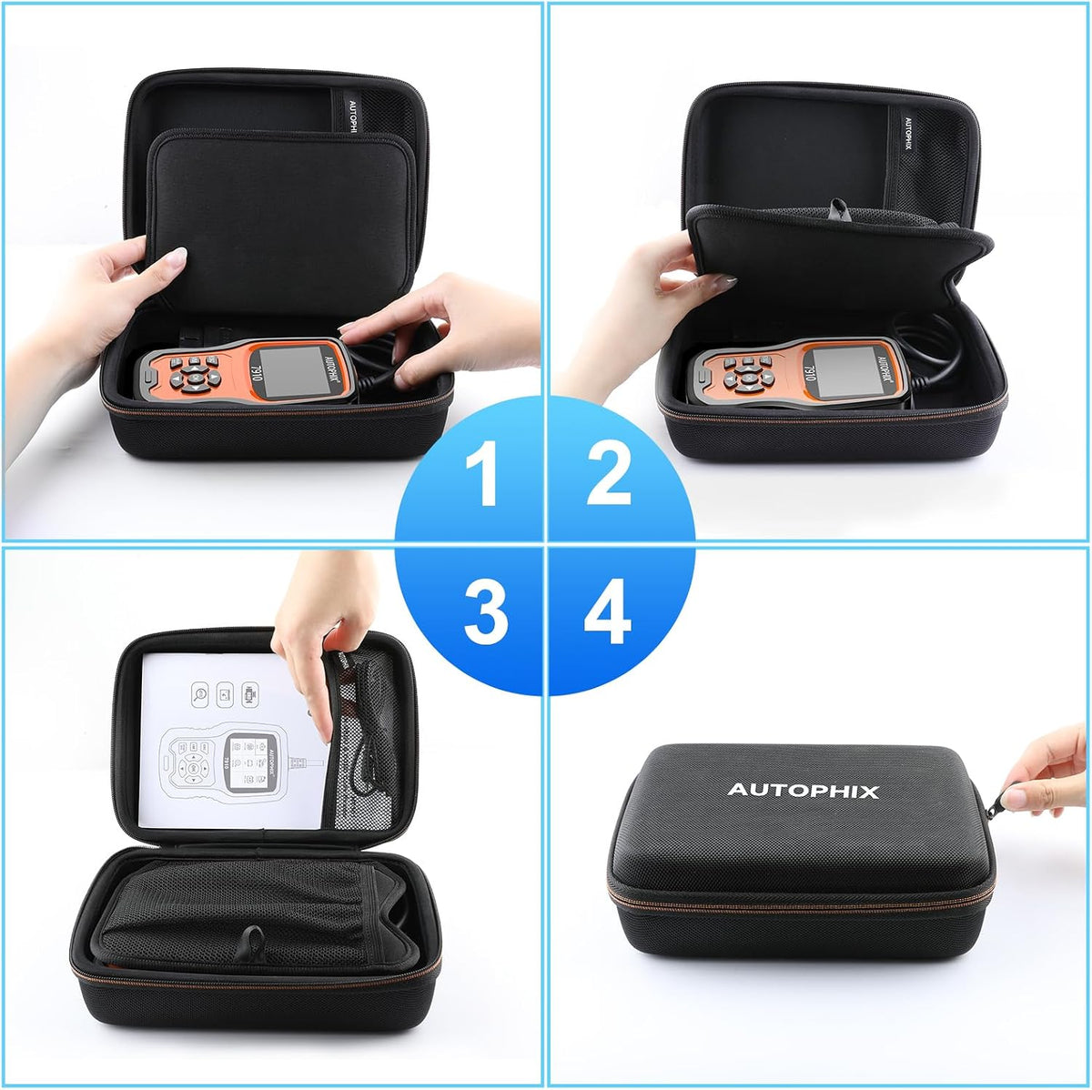 AUTOPHIX Protective Case for OBD2 Scanner, Code Reader & Battery Tester