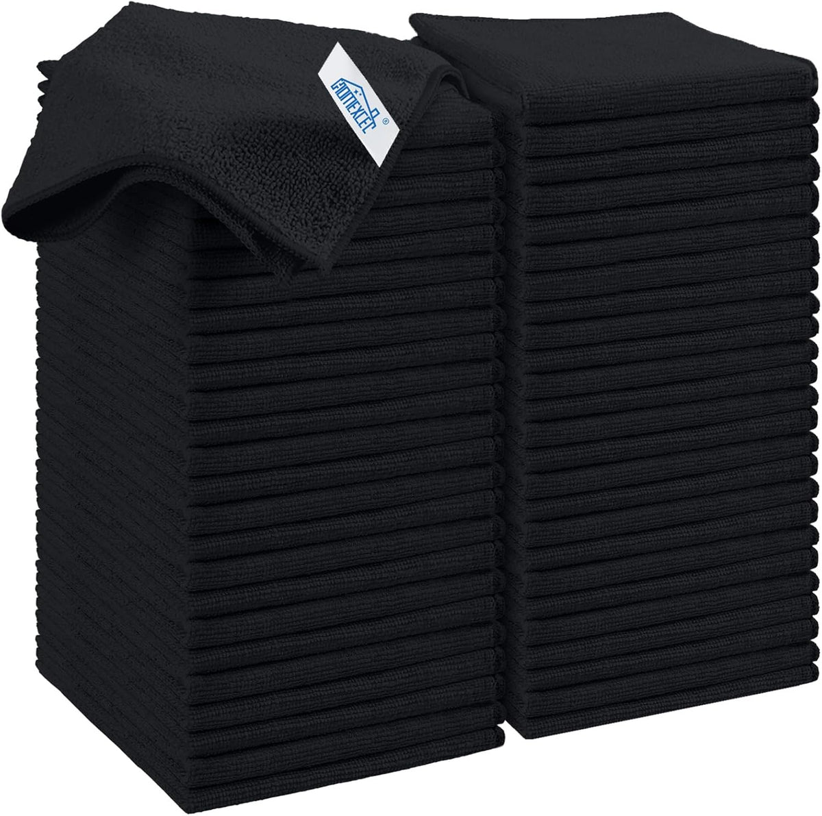 HOMEXCEL 50PK Microfiber Cleaning Cloth, Cleaning Rag for Home, 11.5x11.5in
