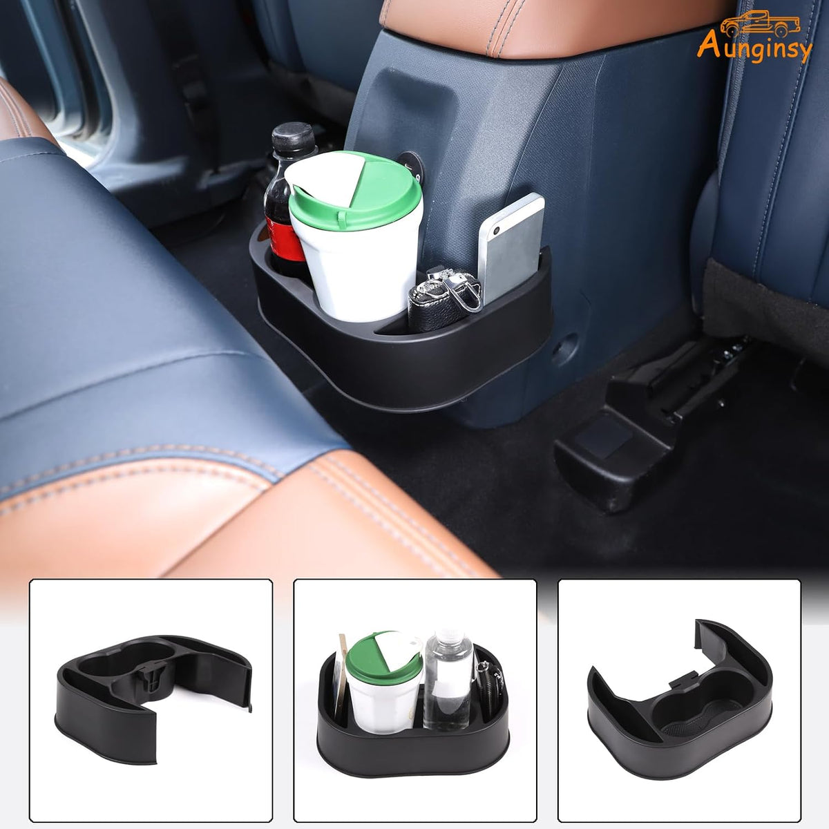 Car Rear Cup Holder Expander Organizer Tray Fit for Ford Maverick 2022-2026