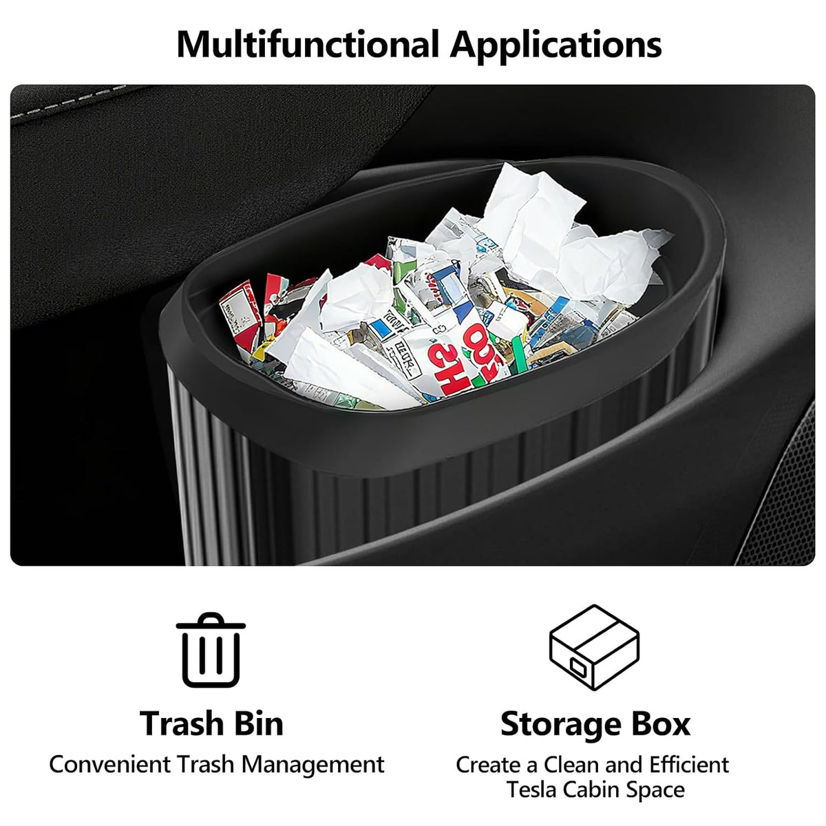for Tesla Car Trash Can Bin Model Y Model 3 2017-2026 Accessories