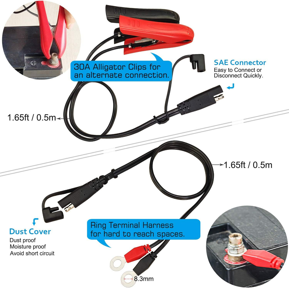 Heagstat 2/5.5A 6V/12V Smart Battery Charger, Trickle Charger & Maintainer