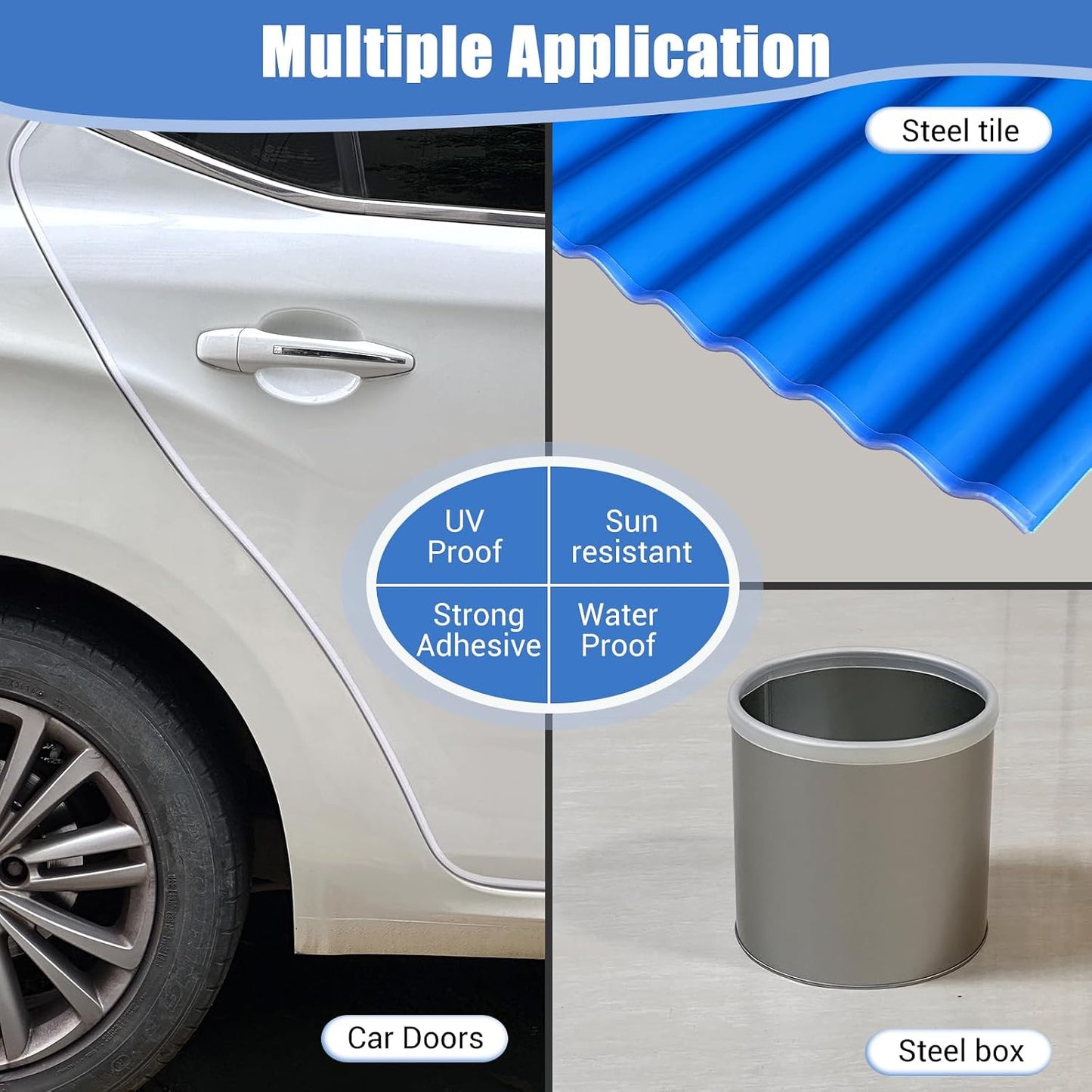 Clear Rubber Edge Trim, Self-Adhesive Transparent Edge Protector for Sheet Metal Parts, Car Doors, Flexible Silicone Rubber Material, Size 1/16"(1mm), Fit 0-3/32"(2mm), U Channel Edge Guard, 20Ft