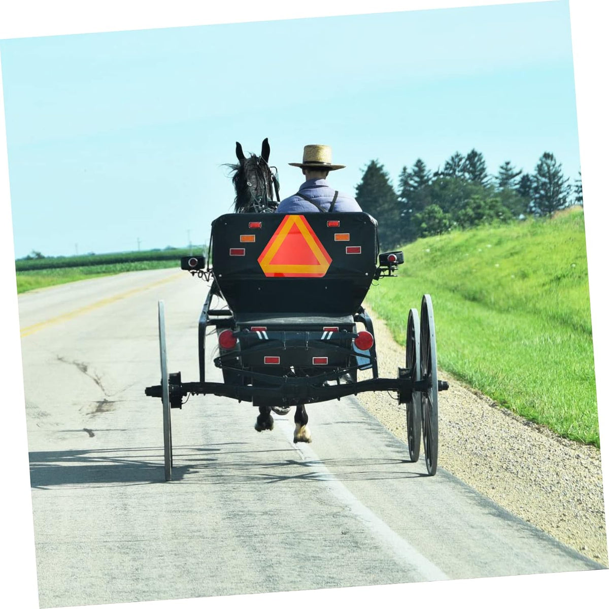 2 pack Triangle Reflectors for Car Slow Moving Vehicle Sign Engineer Grade Reflective Vehicle Warning Sign for Golf Carts Farm Tractors Utility Vehicles 15.74 X 13.77 X 0.35 in