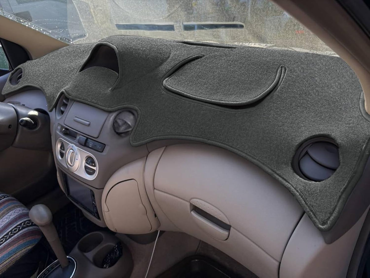 Dash Cover Mat Custom Fit for Toyota Yaris Echo w/o Speaker, Dashboard Pad Carpet Protector K383 (Dark Gray)