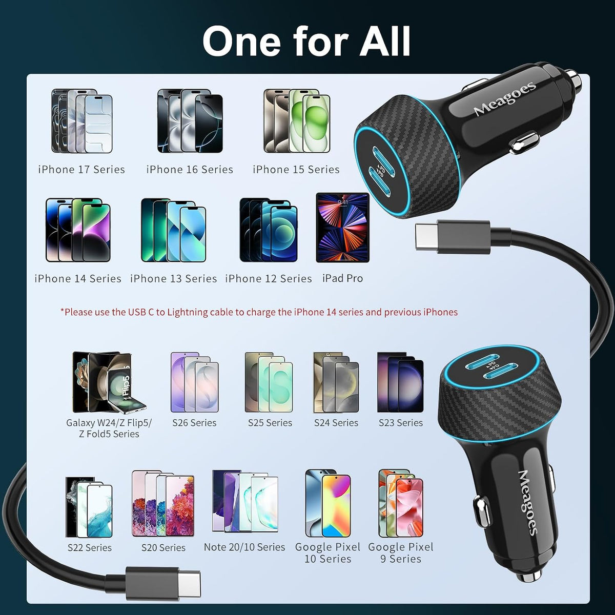 2 Pack 90W USB C Car Charger Super Fast Charging for iPhone 18 Pro Max/17