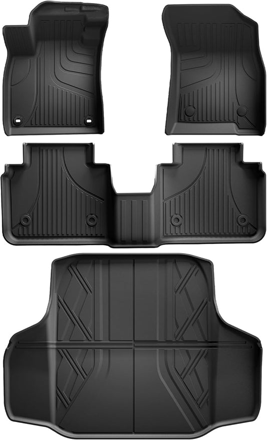 AOMSAZTO Floor Mats & Trunk Mat Fit for Honda Accord 2026 2025 2024 2023 (Gasoline & Hybrid), All Weather TPE Floor Liners with Cargo Mat, Waterproof Non-Slip Car Mats, Black
