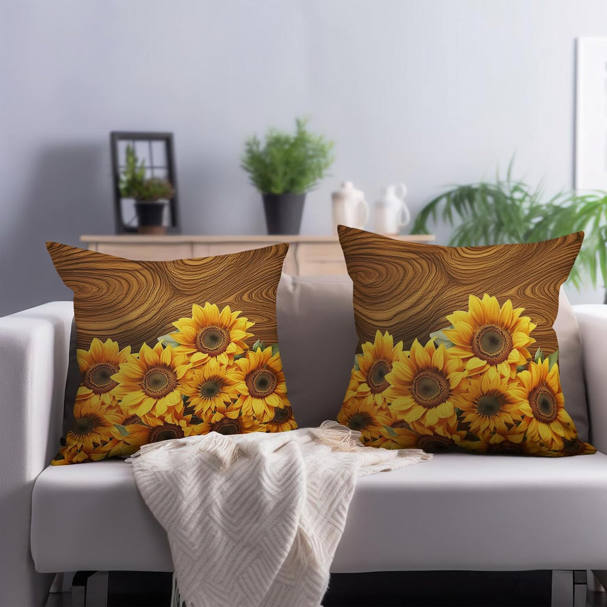 Watermelon Throw Pillow Covers 18 x 18 Inch Set of 2 Summer Green Fruit Pillow Covers Seasonal Farmhouse Pillow Cases Watermelon Cushion Cover for Home Bedroom Sofa Couch Car Decorations