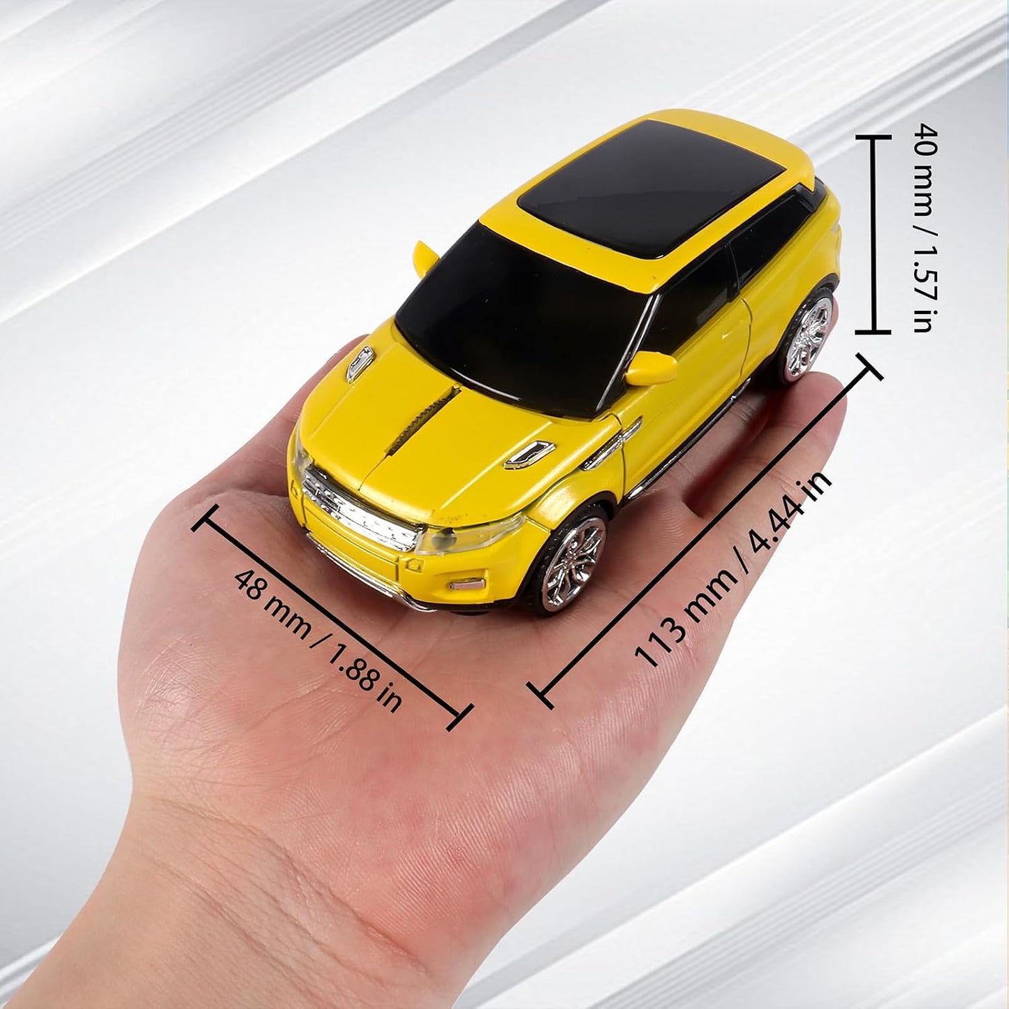 elec Space Wireless Mouse Car Computer Mouse for PC Laptop (Yellow)