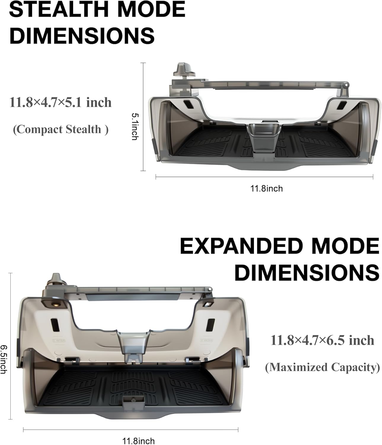 Tesla Hidden Under Screen Storage Box [One-tap Open &amp; Smooth Damping Slides] Center Console Organizer for Model Y Juniper Model 3 Highland 2026~2016 (Fit New Model Y/3 Standard, Premium &amp; Performance