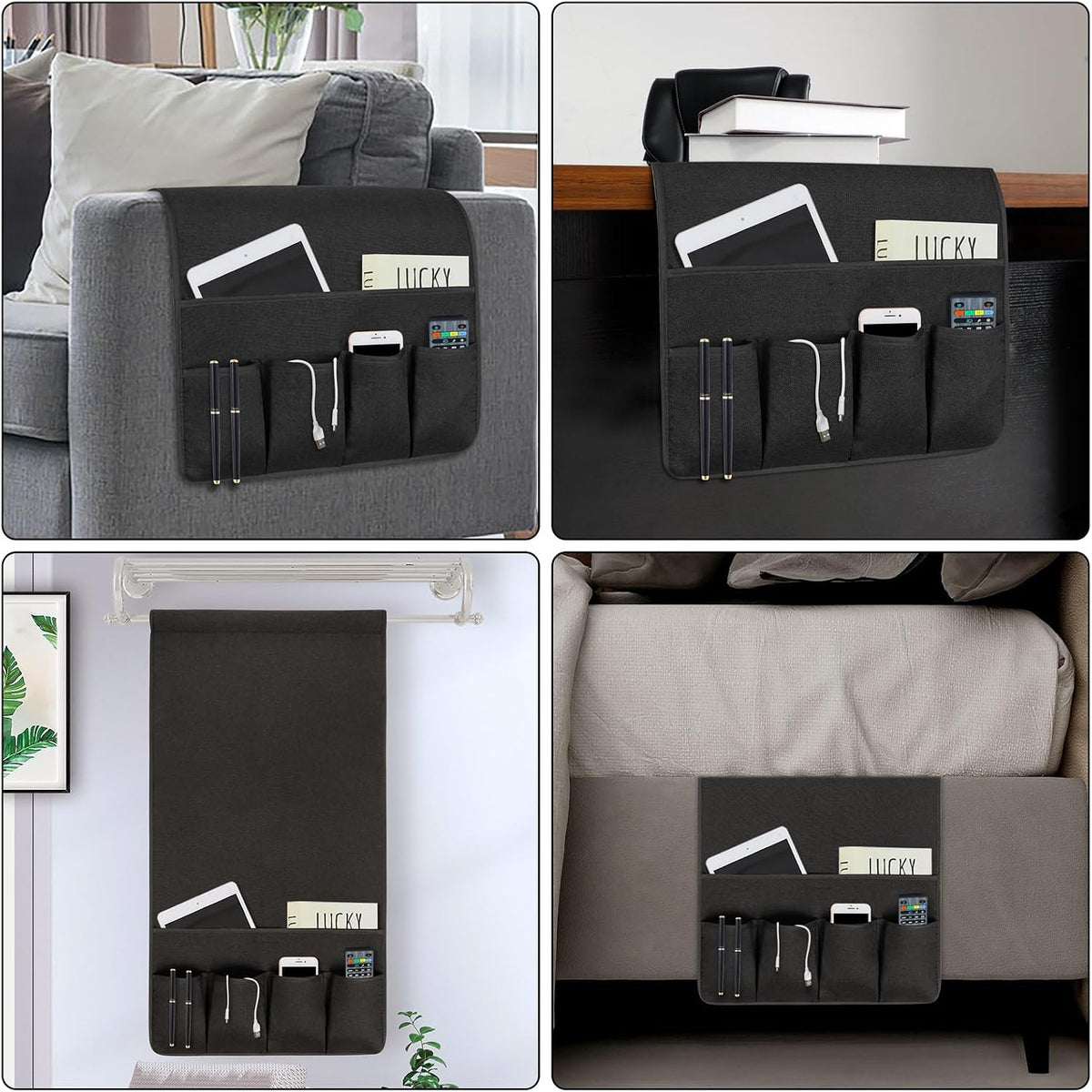 Remote Control Holders for Armchairs, Couch Caddy, Featuring Non-Slip Bases