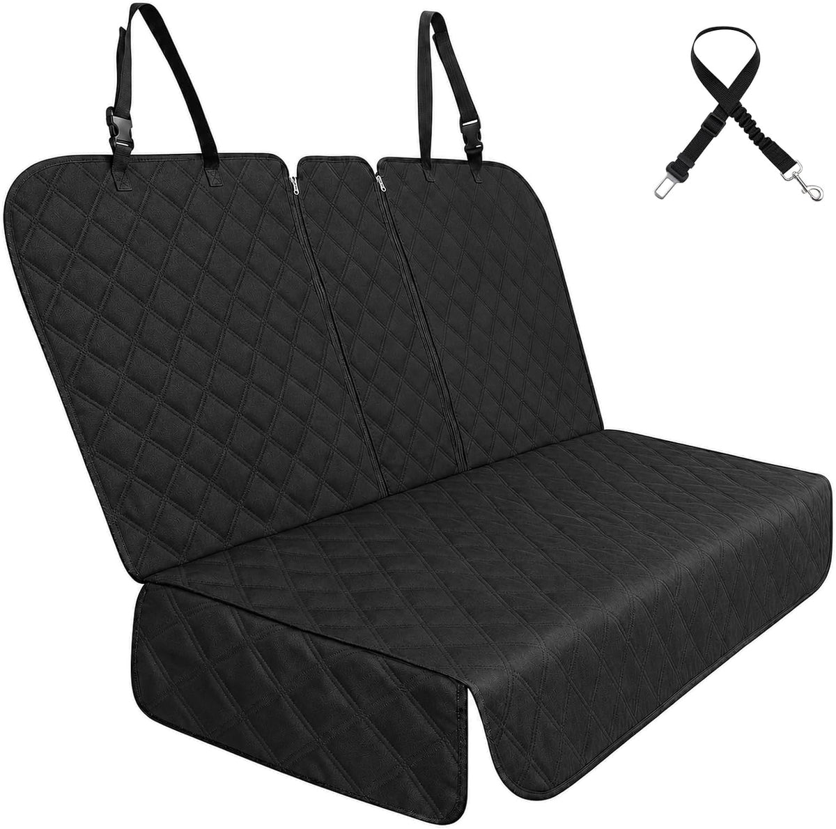 Back Seat Cover for Dogs, 600D Waterproof Split Bench Car Seat Protector