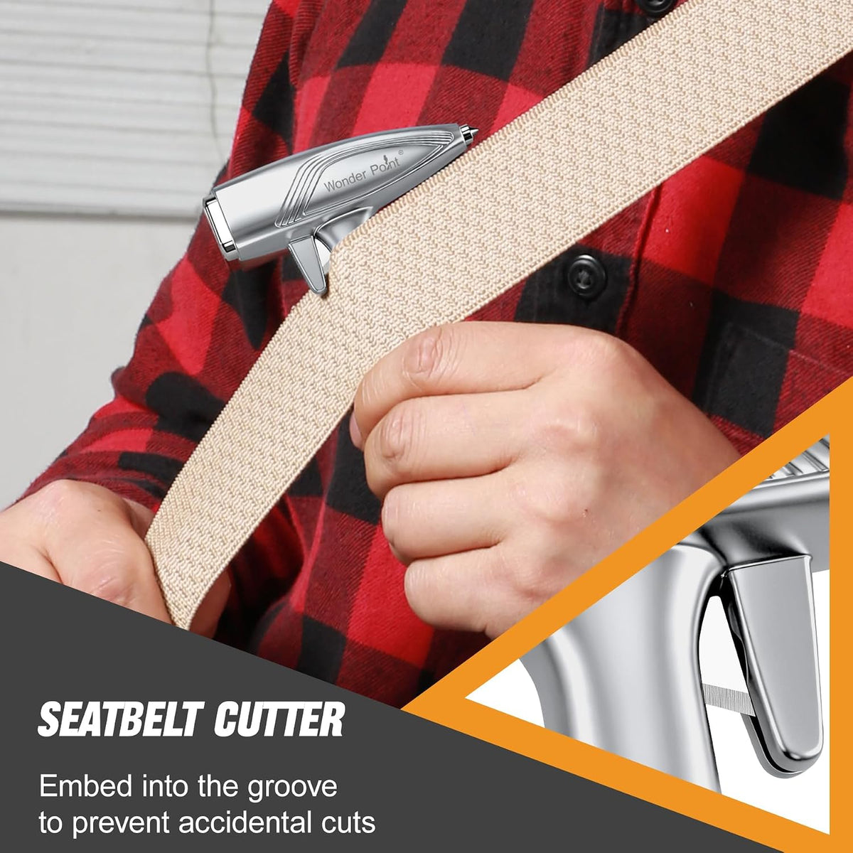 Car Window Breaker, Automotive Safety Hammer With Seatbelt Cutter, 3-in-1 Emergecy Escape Tool Car Metal Window Breaker Seatbelt Cutter, Aluminium Alloy Glass Breaker Hammer(Sliver 2Pack)