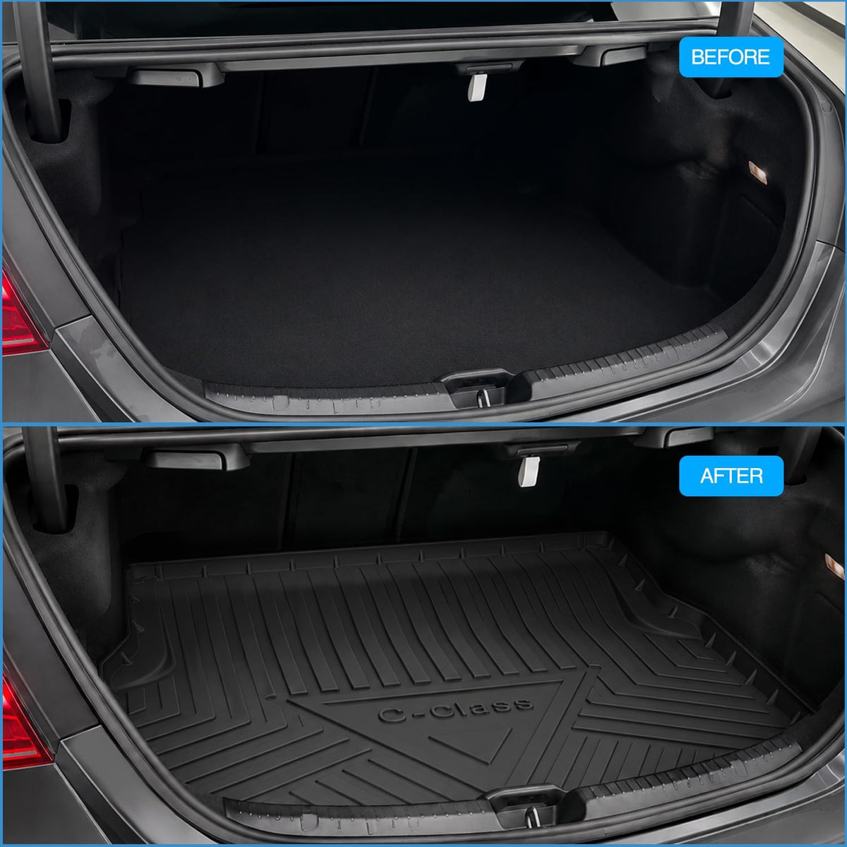 Nilight Cargo Mat for Mercedes Benz C Class C300 C43 AMG Sedan 2015-2021