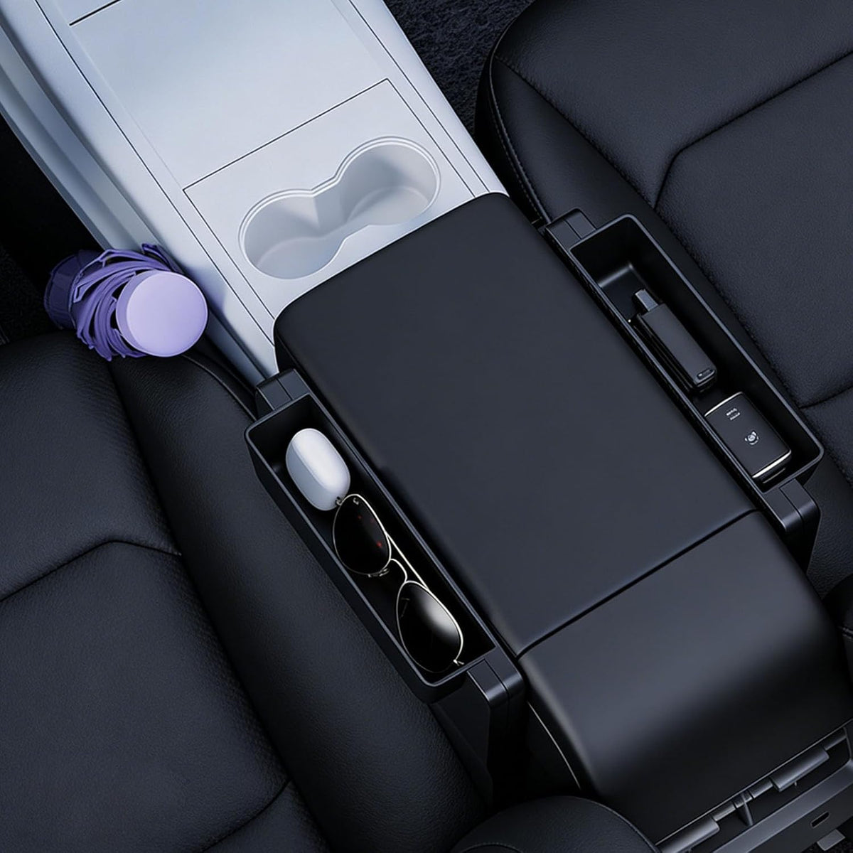 DYNAMI 2 in 1 Car Steering Wheel Tray &Seat Gap Storage Organizer