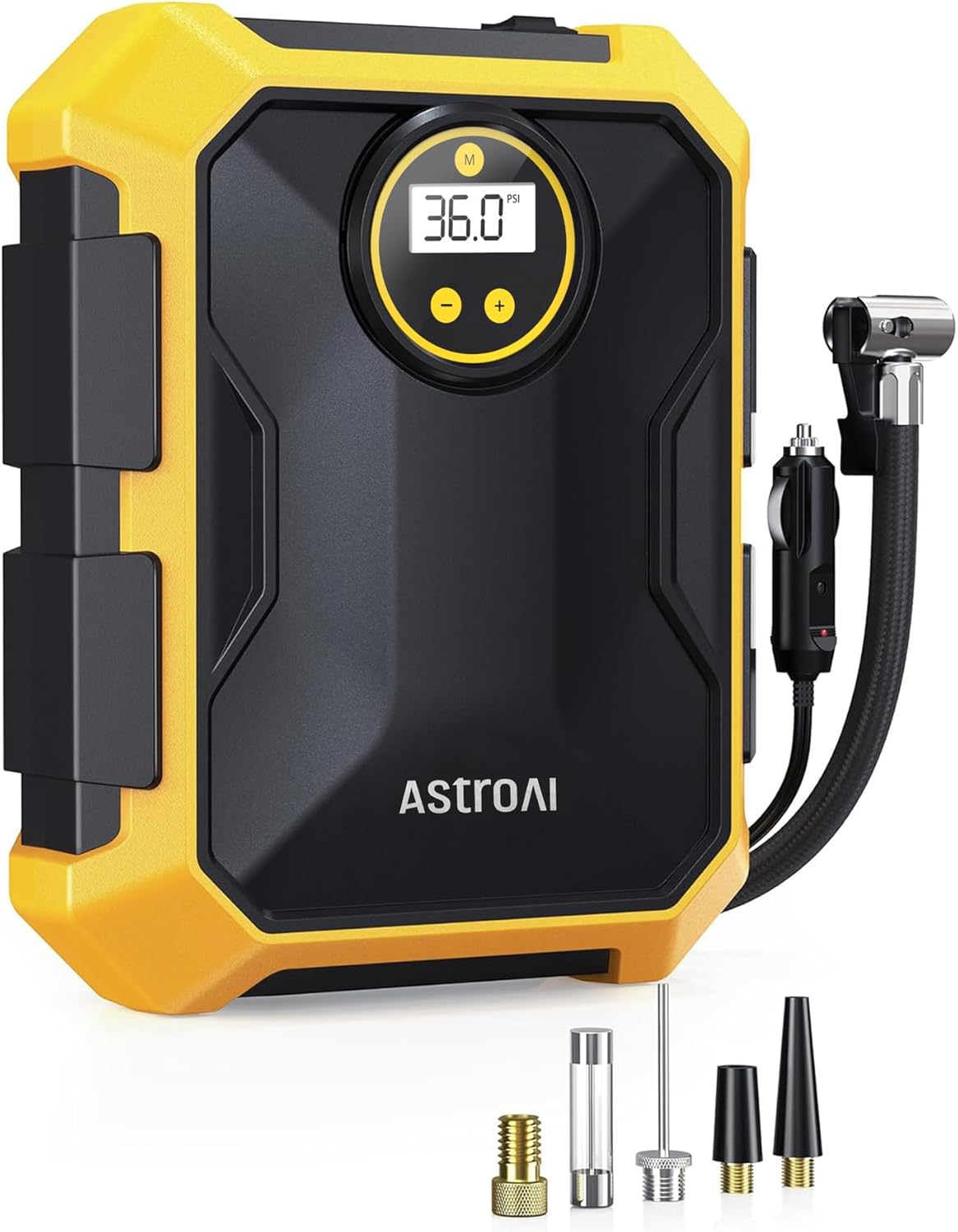 AstroAI Tire Inflator Portable Air Compressor 12V DC Integrated Storage