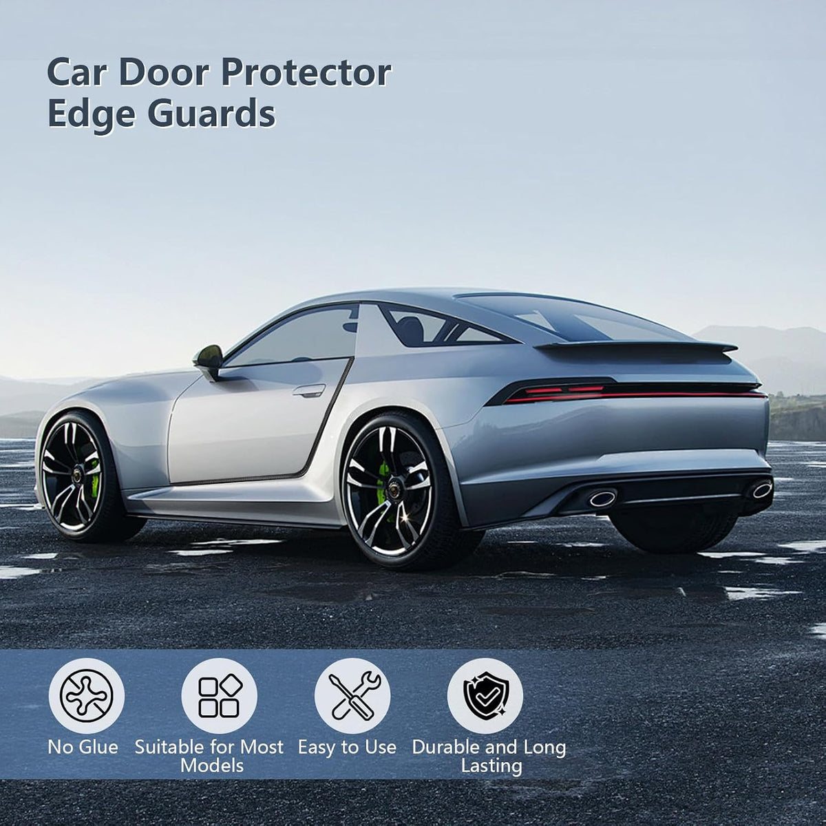 32.8Ft(10M) Auto Door Edge Guards,No Glue Car Door Edge Guards