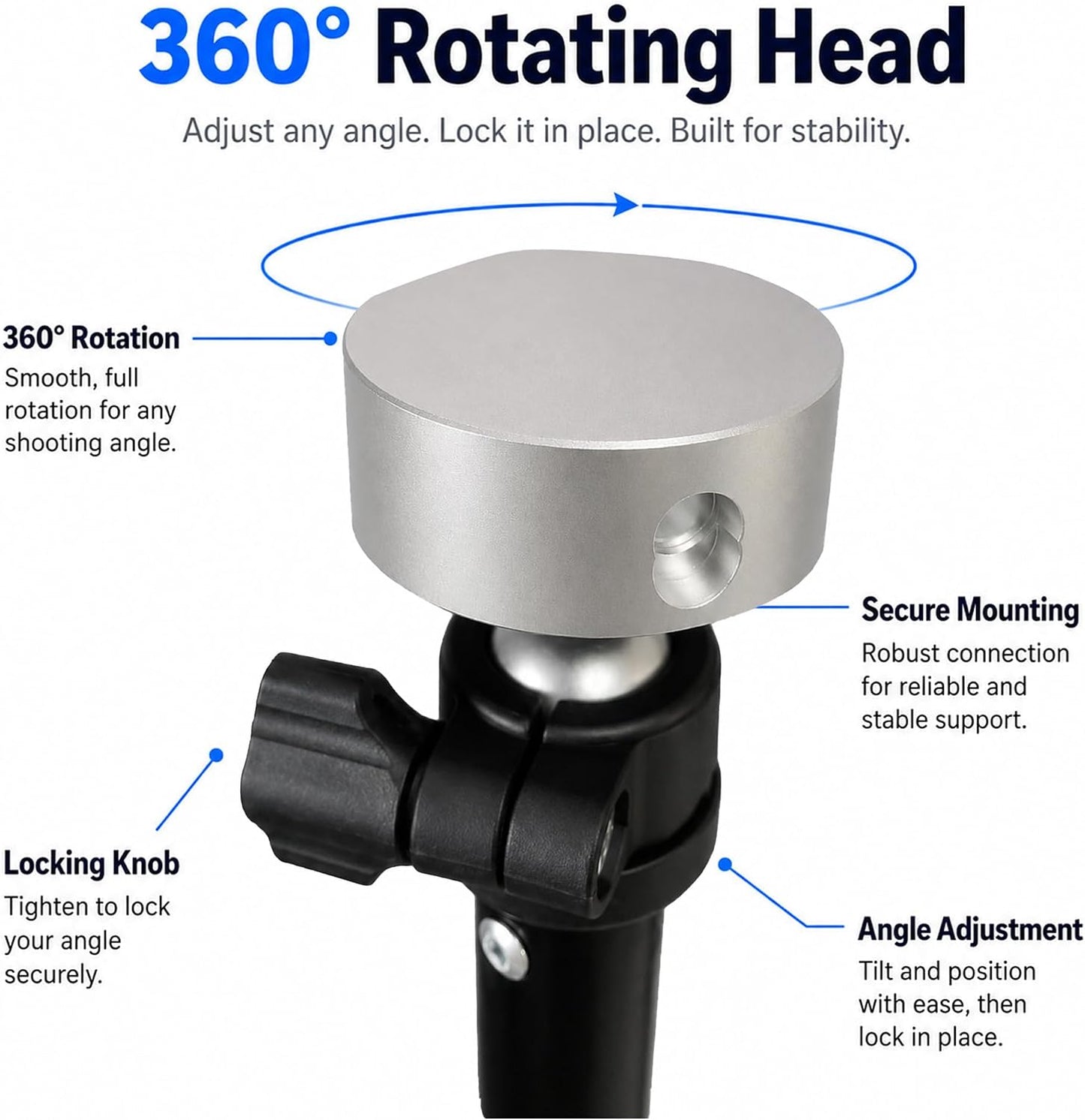 Starlink Mini Tripod Stand with 360° Rotating Head, Quick Deploy Portable Internet Setup for RV Camping, Overlanding & Remote Work, Aircraft-Grade Aluminum Travel Mount with Carry Case