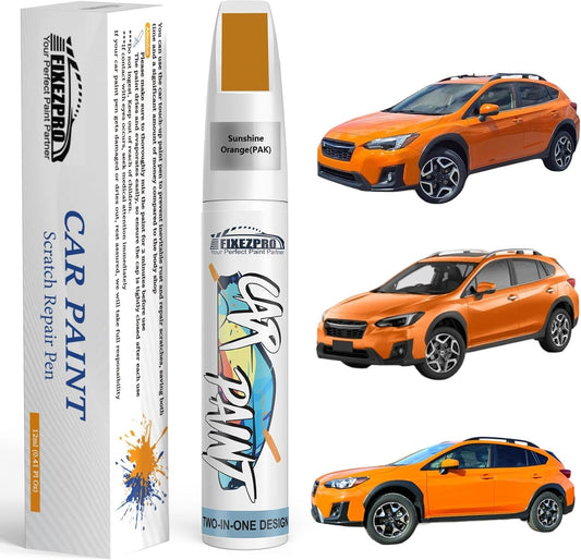 Sunshine Orange(PAK) Touch Up Paint for Subaru, Color Exact Match Car Paint Scratch Repair Remover Pen Kit Quick & Easy to Fix Vehicle Chips and Automotive Nicks Scuff