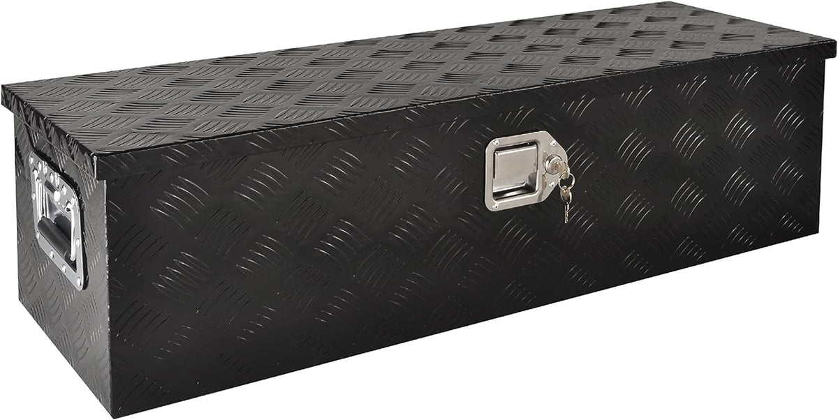 39 Inch Aluminum Heavy Duty Truck Bed Tool Box Black (39"X13"X10")