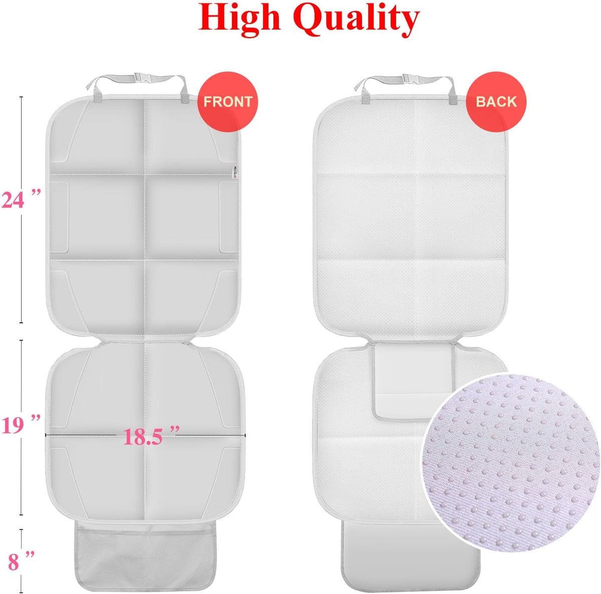 Meolsaek Car Seat Protector for Child Car Seat，Non-Slip Backing No Imprints