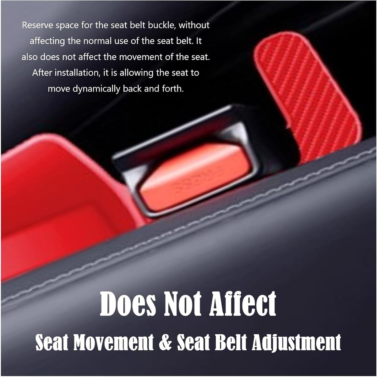 Car Side Seat Gap Filler Organizer, Auto Seat Storage Box for Cars & Trucks (2 Pack), Universal Car Accessories to Fill Console & Seat Gap Space, Red