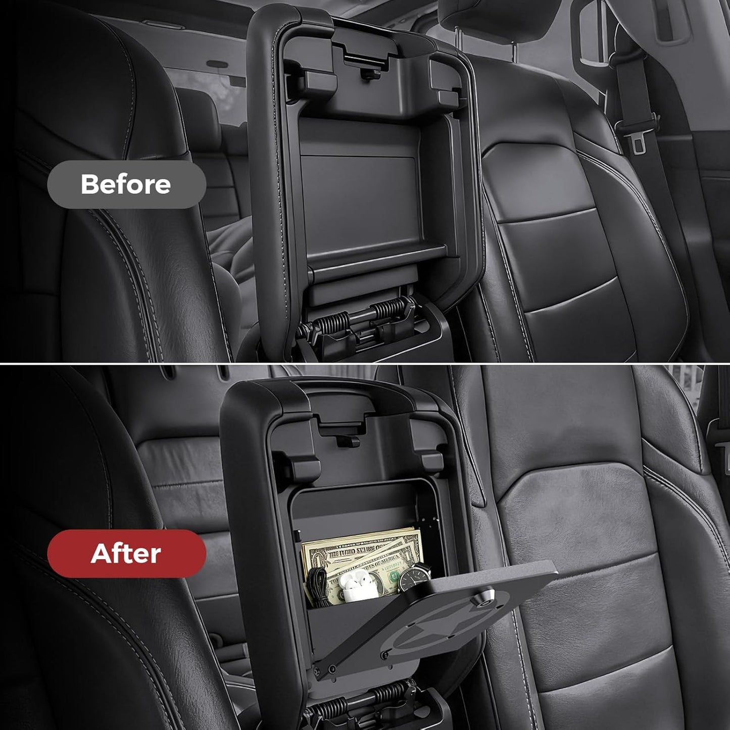 DIAMOOKY Metal Center Console Hidden Organizer for Jeep Wrangler JL JLU 4xe 2018-2026 & Gladiator JT 2020-2023 2024 2025 2026 Accessories Armrest Hidden Center Console Storage Box W/Keys, Star