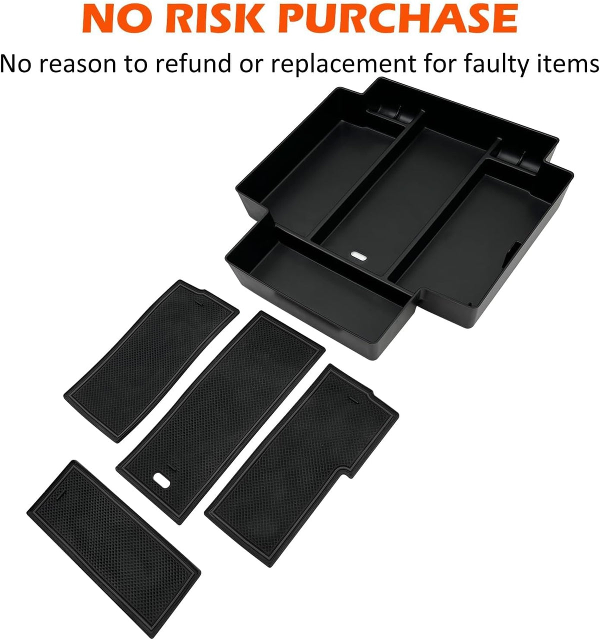 Center Console Organizer Accessories fits for 2021-2024 GMC Yukon Chevy Tahoe Suburban（ Only Fit for Power Sliding Console）（not for 2025 Models）