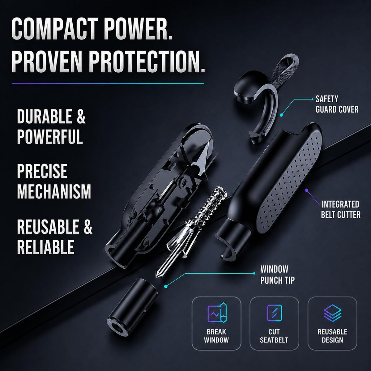 Car Escape Tool, Window Breaker Car Escape Tool Key Chain