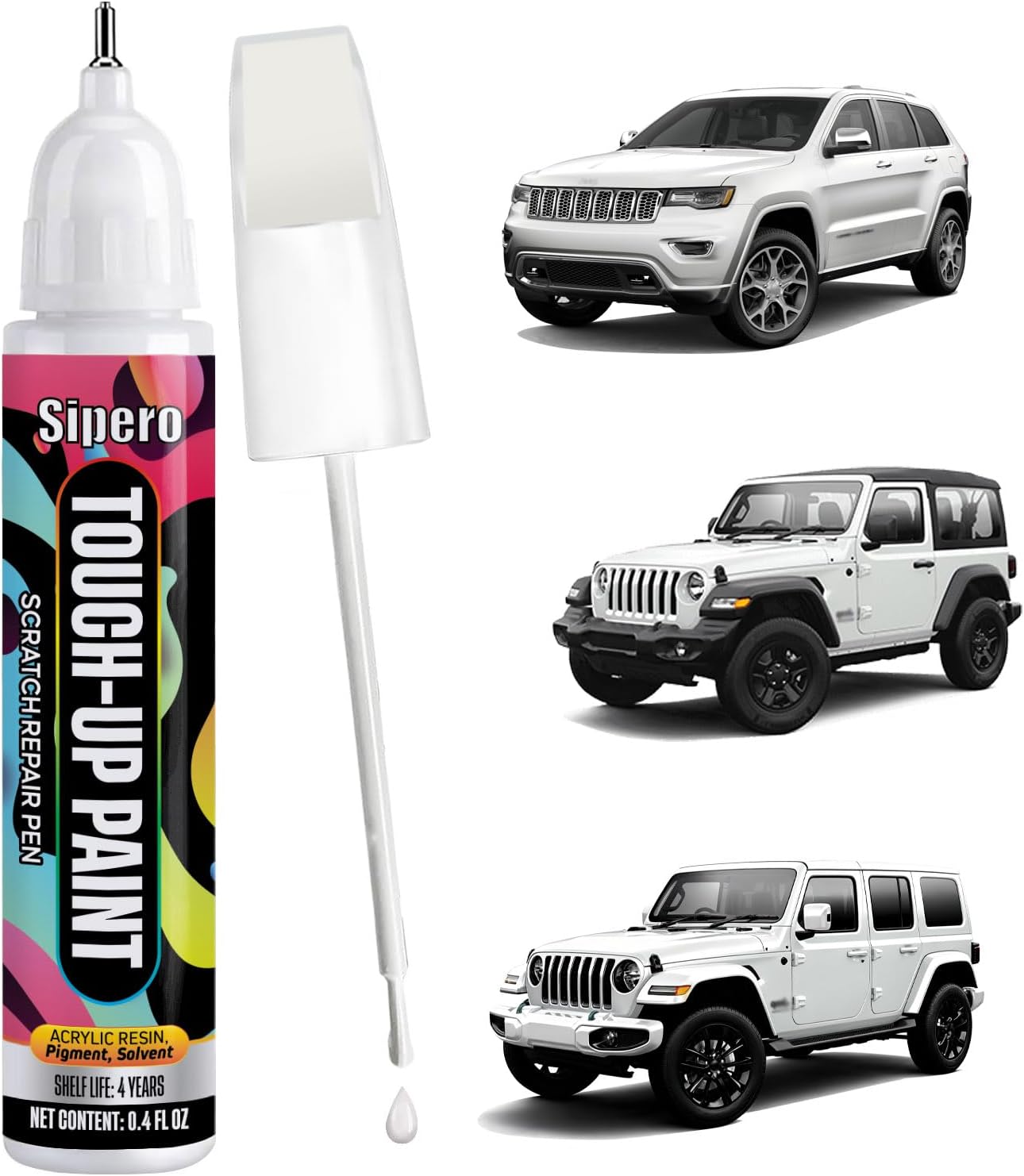 Silver Zynith (PSE/SSE) for Jeep Touch Up Paint Pen - Exact OEM Match for Chips & Scratches - Compatible with Grand Cherokee, Wrangler, Compass