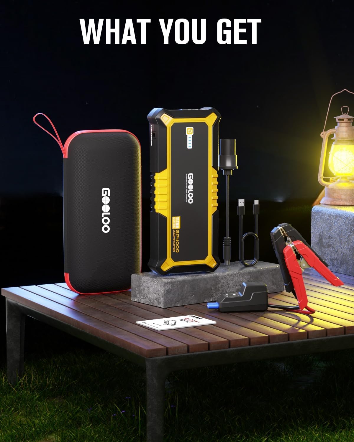 GOOLOO GP4000 Jump Starter - 4000A 12V Car Battery Jumper Starter Portable
