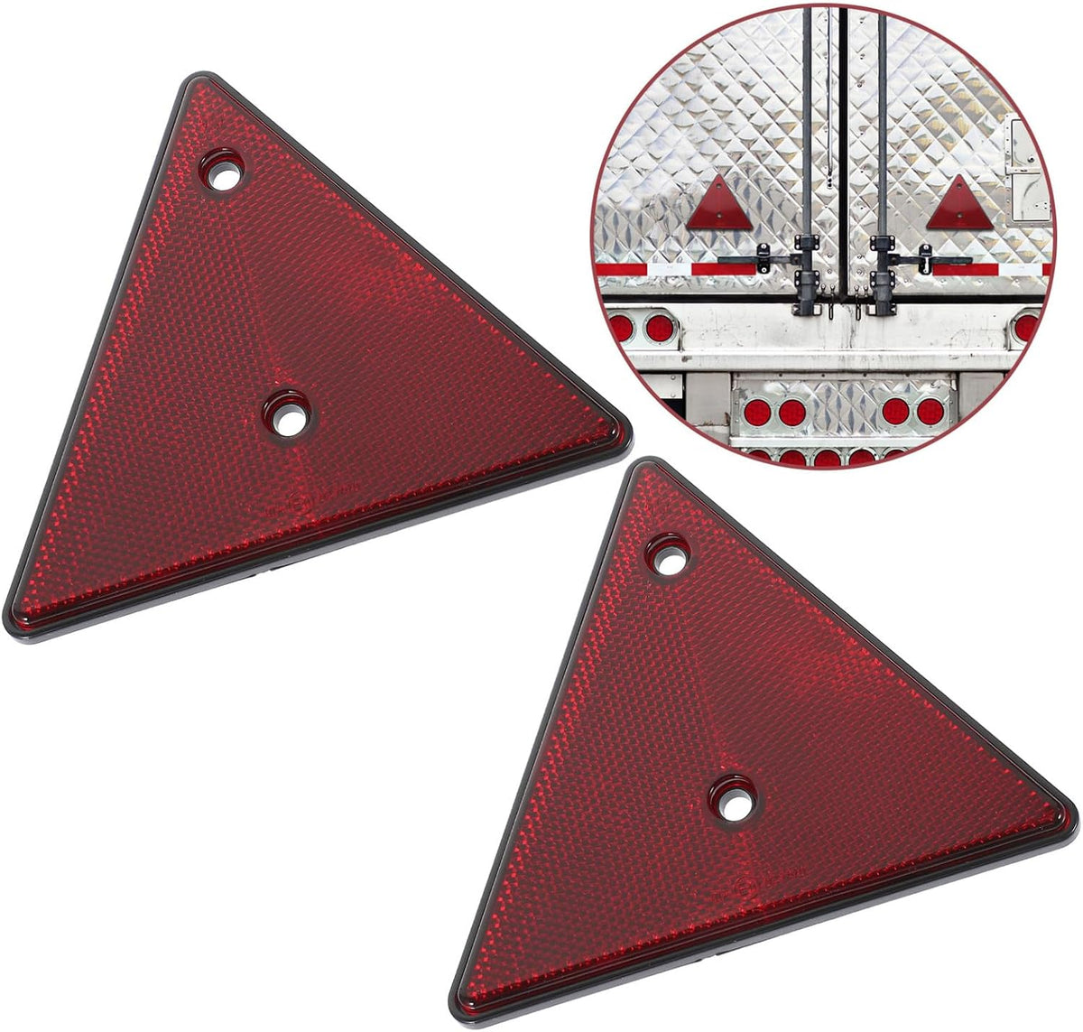 2pcs Reflective Triangle Warning Signs for Vehicle Road Safety