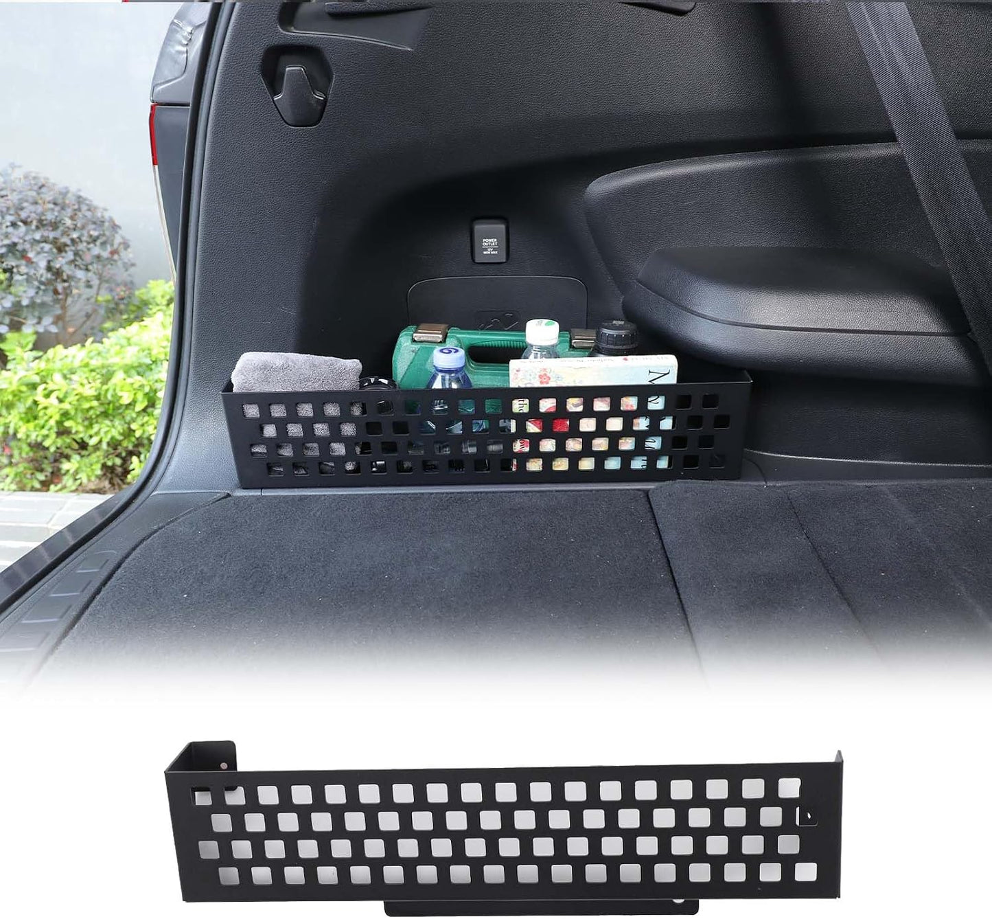 Trunk Modular Storage Panel Cargo Rack Compatible with Honda Pilot 2016-2022, Trunk Side Organizer Shelf Storage Backet Accessories Aluminum Alloy (Left Side)