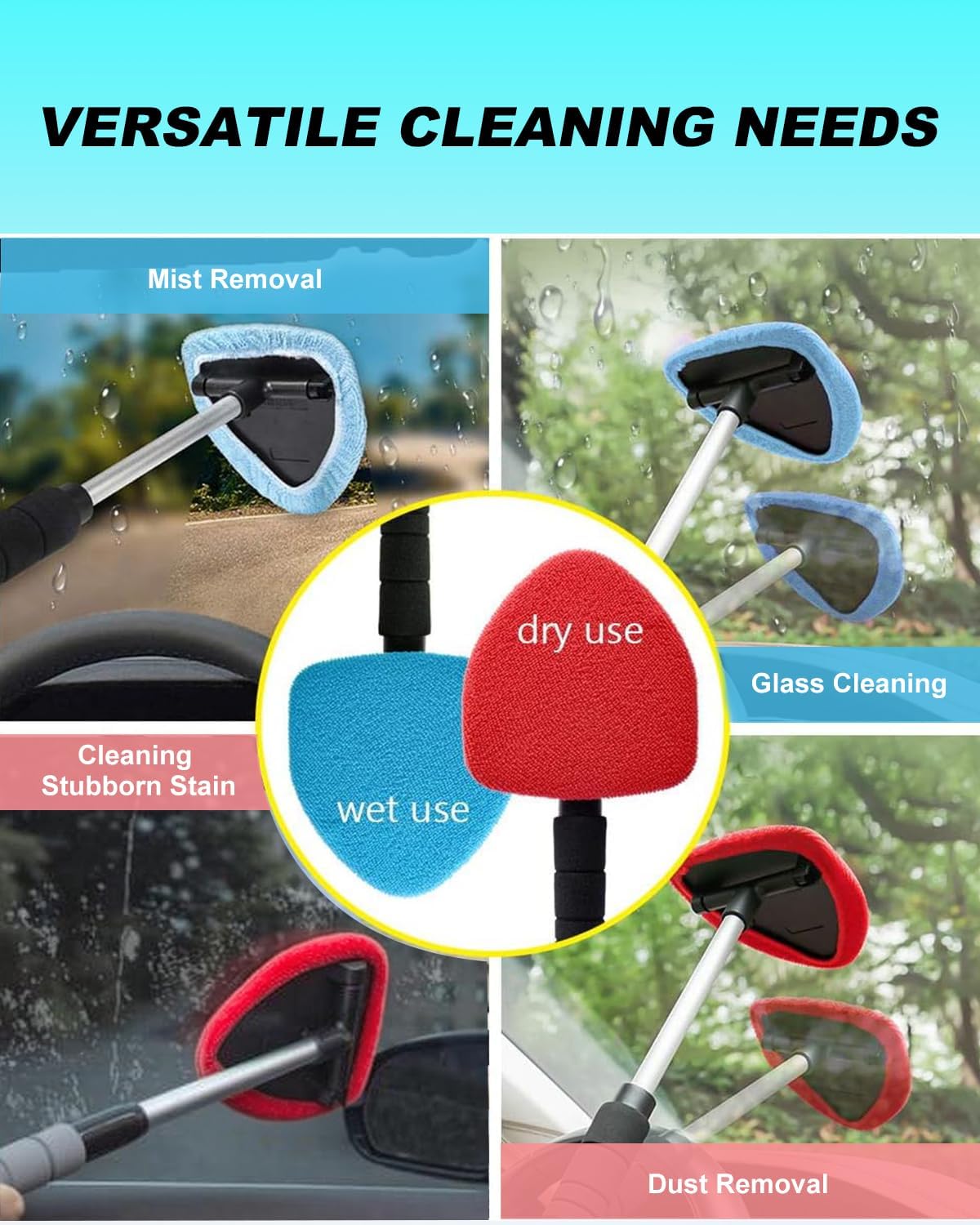 Windshield Cleaner Tool, Car Inside Windshield Cleaner Tool